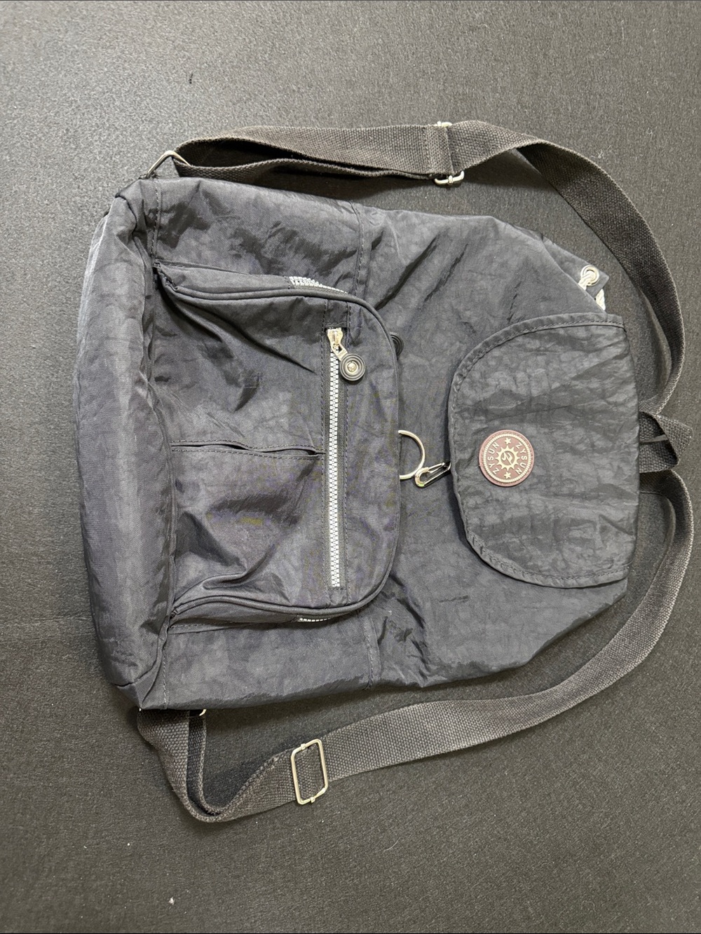Kipling Black Nylon Crossbody Sling Bag ZYsun backpack